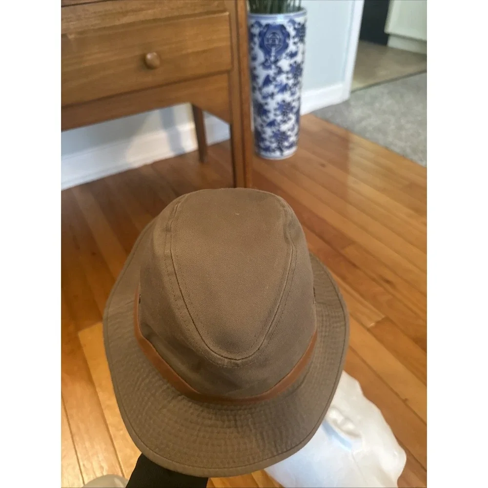 SCALA Dorfman Pacific DPC Hat Fedora Hunting Canvas Brown Handmade Size M Cap